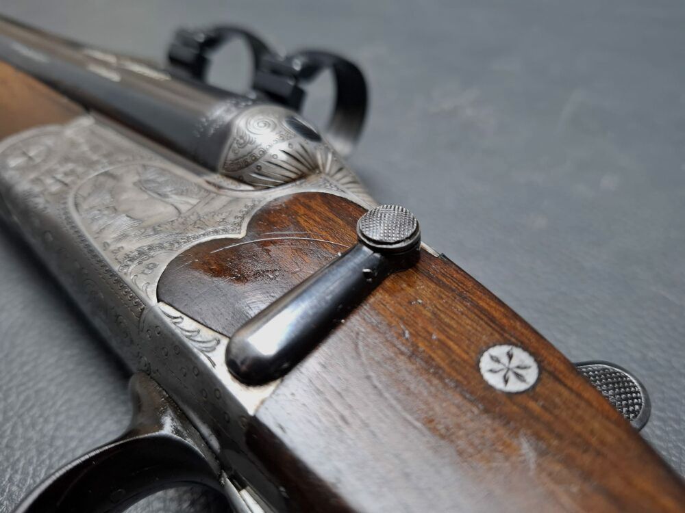 Sauer & Sohn Drilling mit Schlagstücksicherung und Schwenkmontage