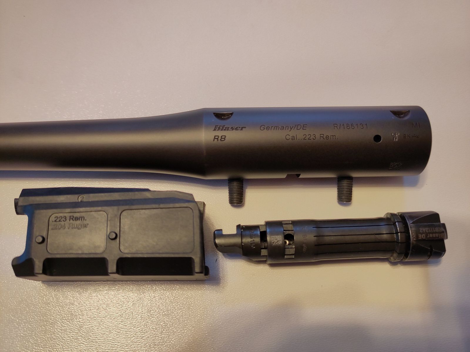 Blaser R8 wymienny bieg .223REM w komplecie z głowicą zamka i wkładem magazynka