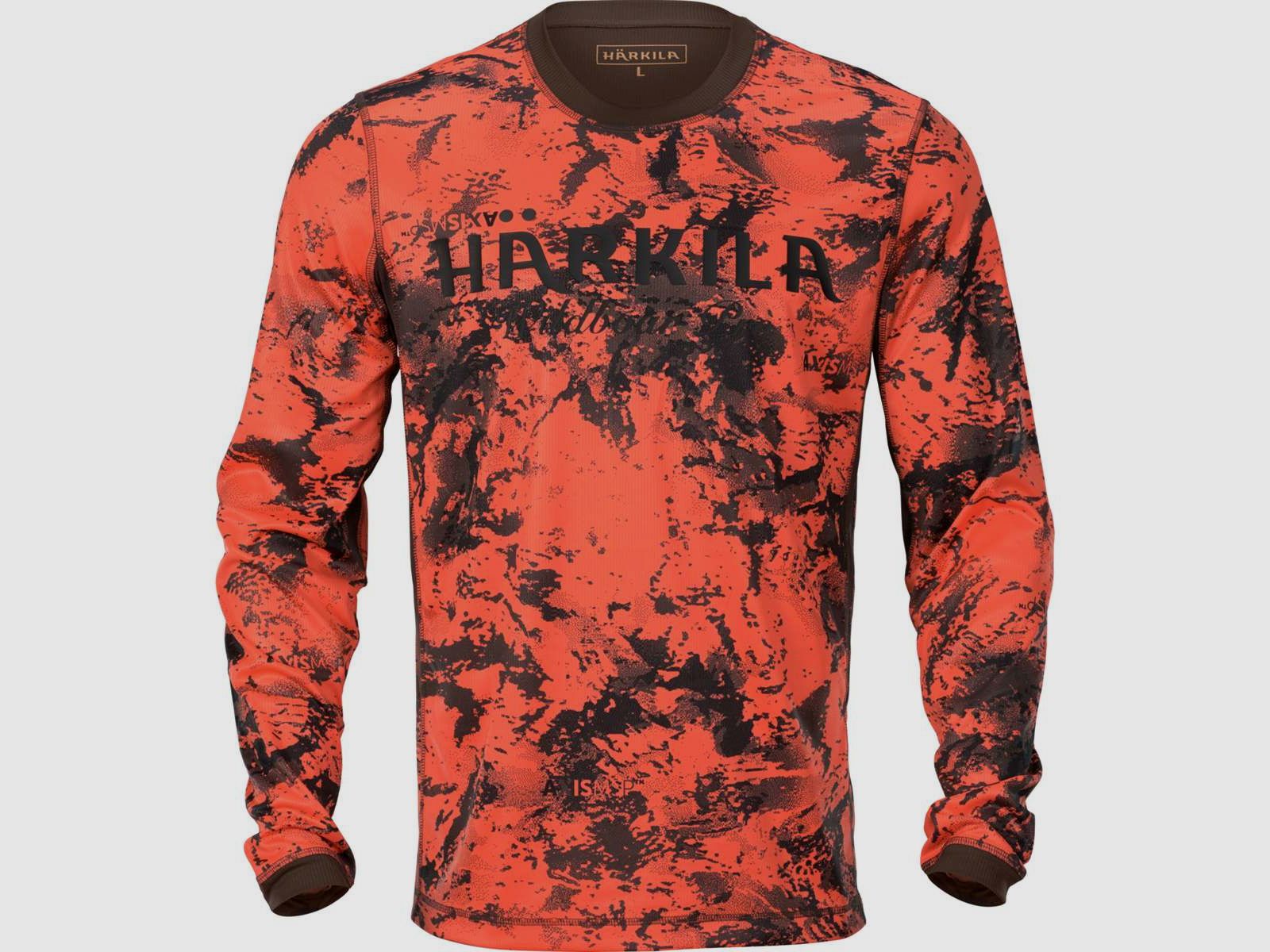 Härkila Langarmshirt Wildboar Pro Orange Blaze-Shadow brown