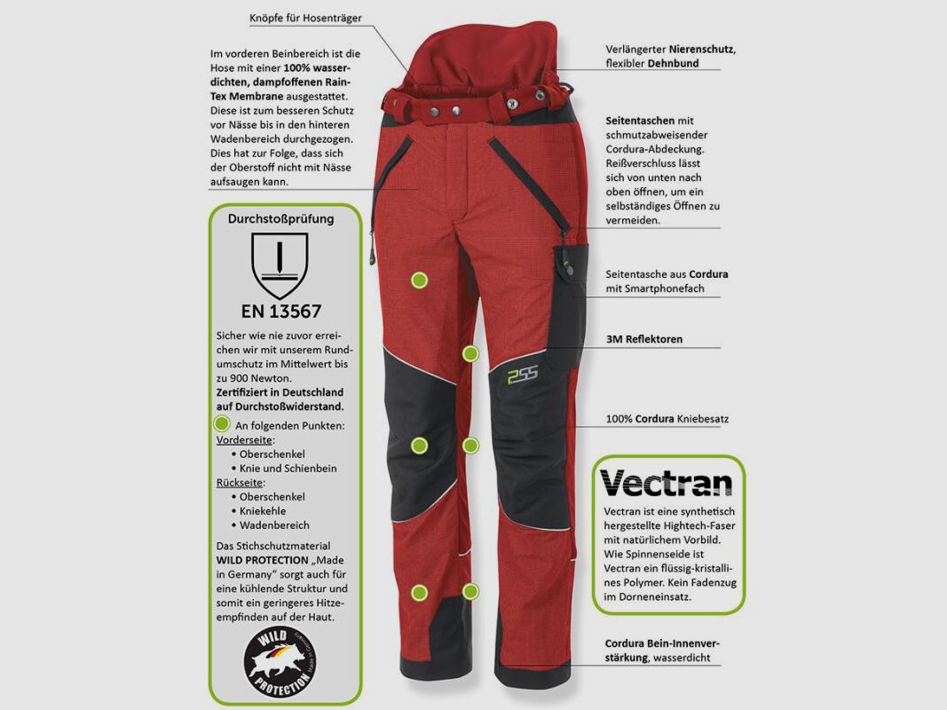 PSS X-treme Protect Sauenschutzhose Rot
