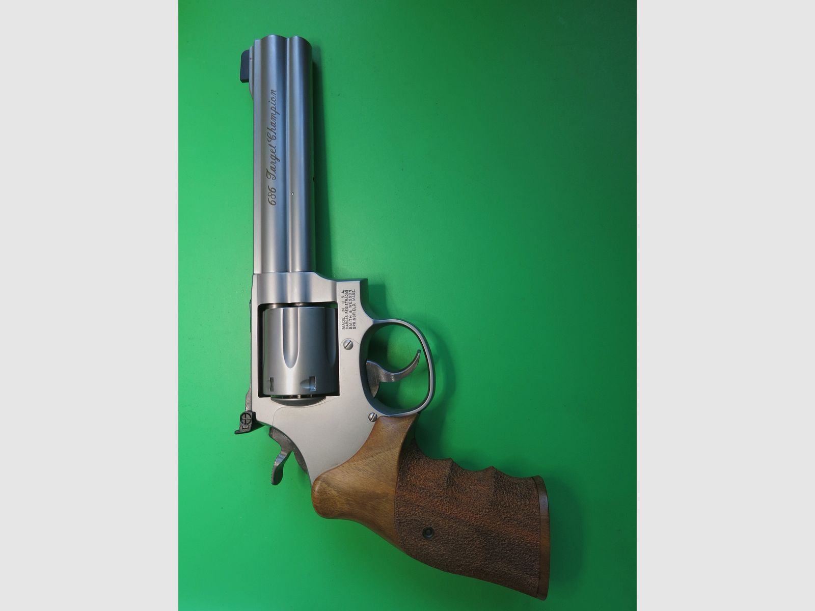 Revolver, SMITH&WESSON, Mod. 686-5 Target Champion, .357 Magnum, 6" loop, roestvrij staal versie, Nill-grip    #16