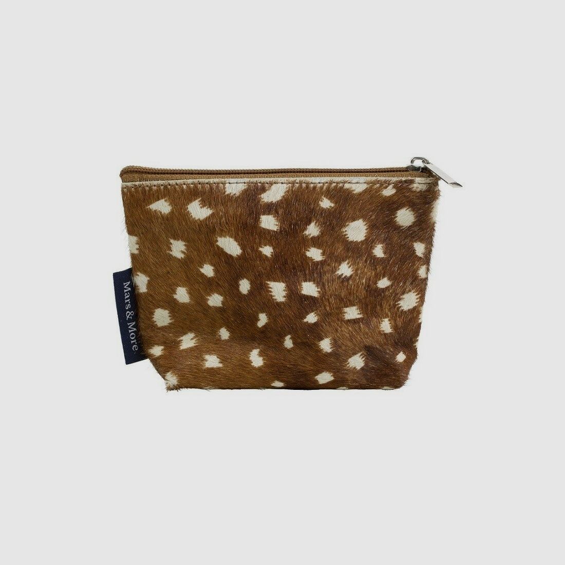 Lovergreen bags and doormats and entrance mats motif makeup bag made of brown/natural colored leather