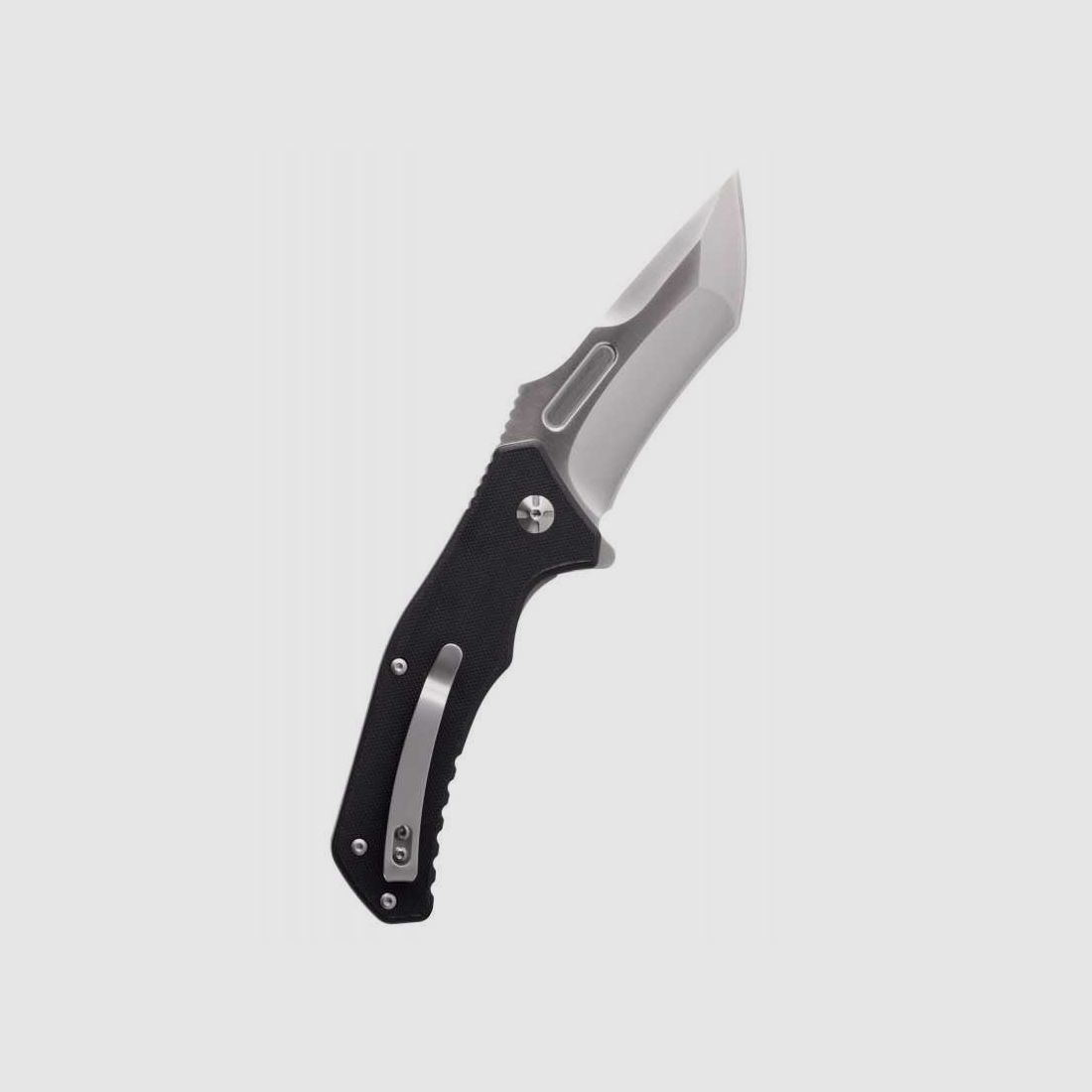 Defcon Proelia Modified Tanto Taschenmesser, satiniert, schwarzer Griff