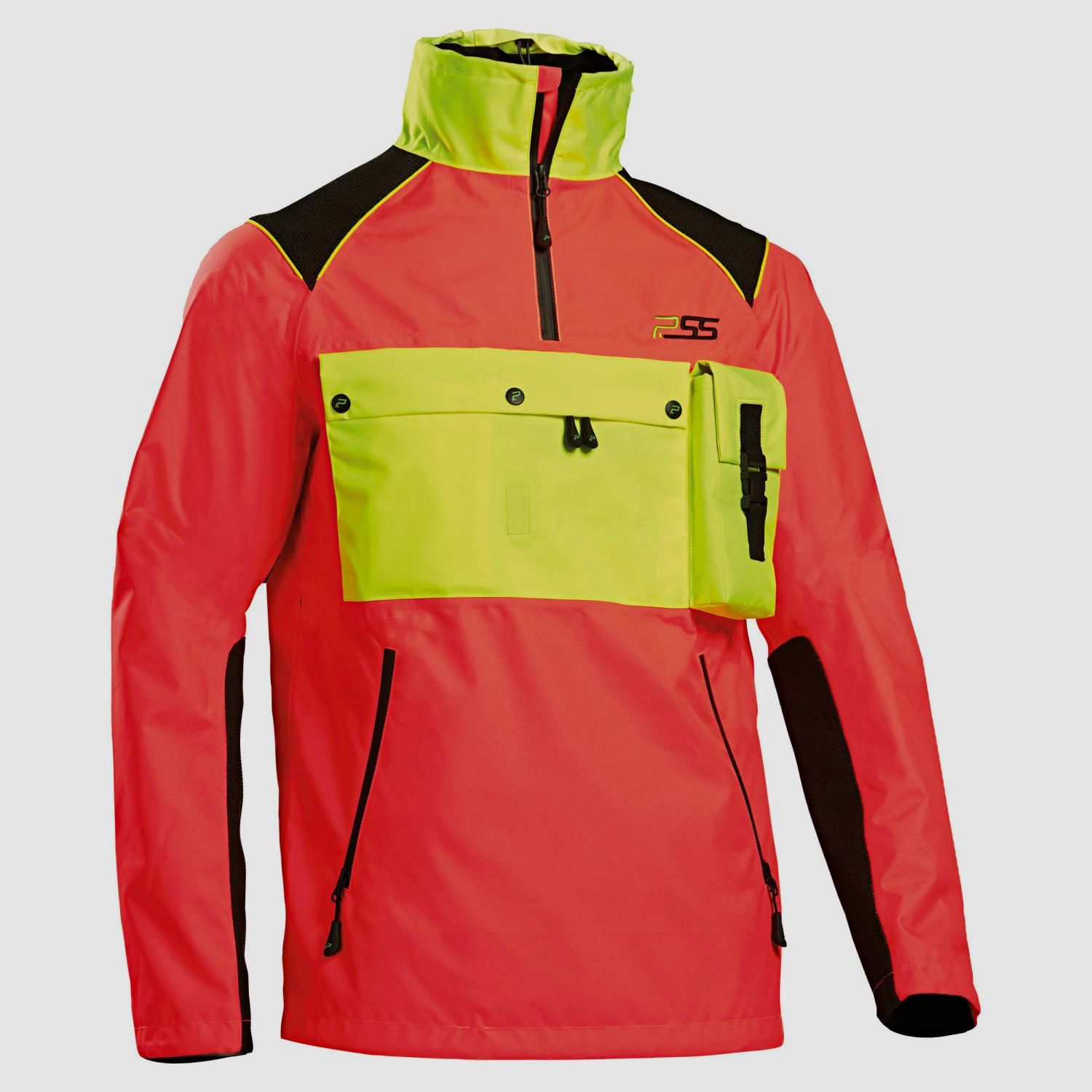 X-treme Hybrid Giacca Pullover Uomo (Rosso Neon/Giallo)