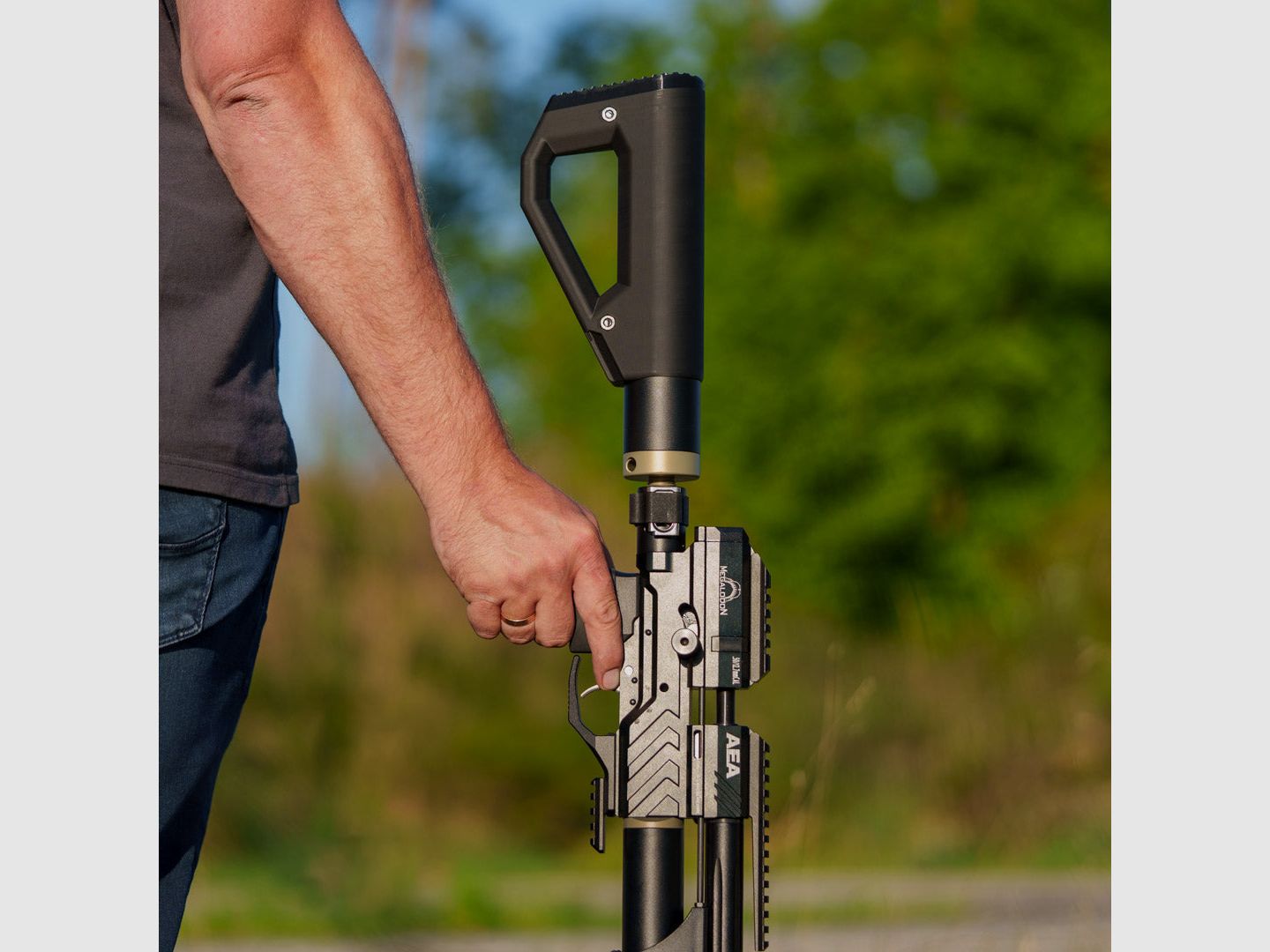 BUNDLE | Shoulder stock + Tank cap incl. manometer | 350 Bar | MEGALODON