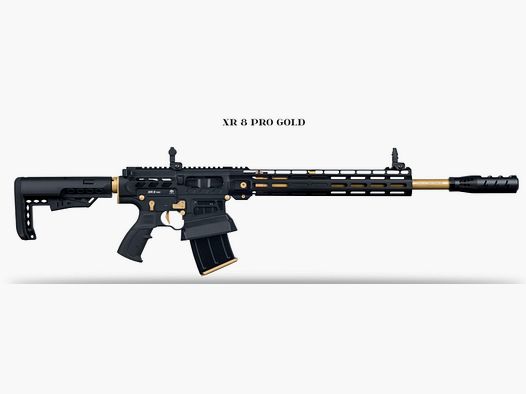 carabine semi-automatique avec magasin en boîte HUGLU XR 8 PRO GOLD calibre 12/76 - IPSC - Multi-distance - Vitesse