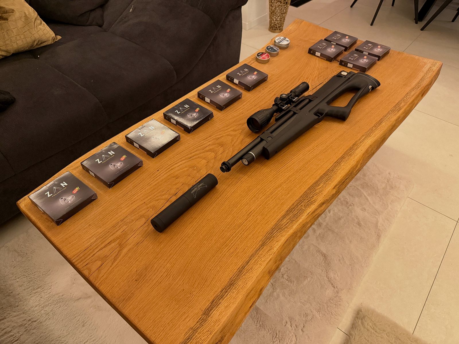 Huben K1 +!! 2000 shots ZAN slugs!!+ JADS silencer + Hawke scope