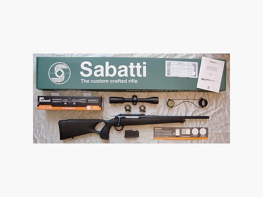 SABATTI, MOD. ROVER G2 HUNTER THUMBHOLE, Kal. .308 Win., INCL. BUSHNELL-ZF UND MONTAGERINGEN, NEU!!!