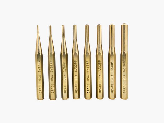 Set van 8 messing doorsteken