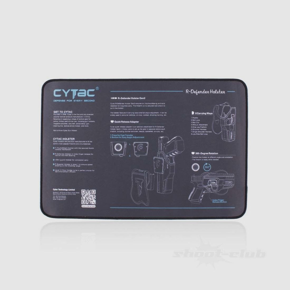 CYTAC Gun Cleaning Mat Soft Touch 43 x 30 cm non-slip