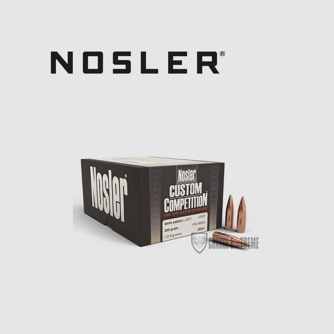 250 Pocisków NOSLER Kal 8mm 200gr Hpbt
