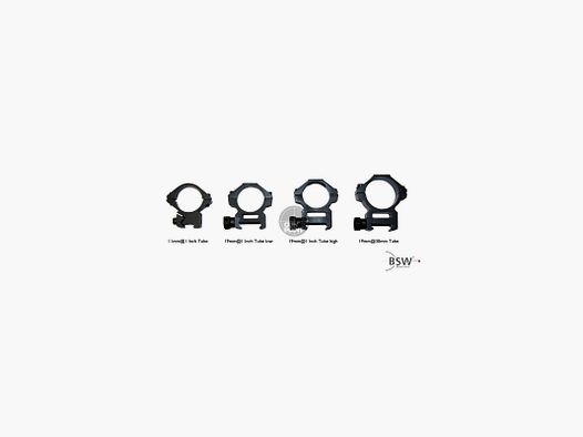 X-SCOPE Ringe für Armbrüste | 19mm@1 Inch - 2,54 cm Tube | low