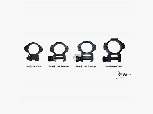 X-SCOPE Ringe fr Armbrste | 19mm@1 Inch - 2,54 cm Tube | low