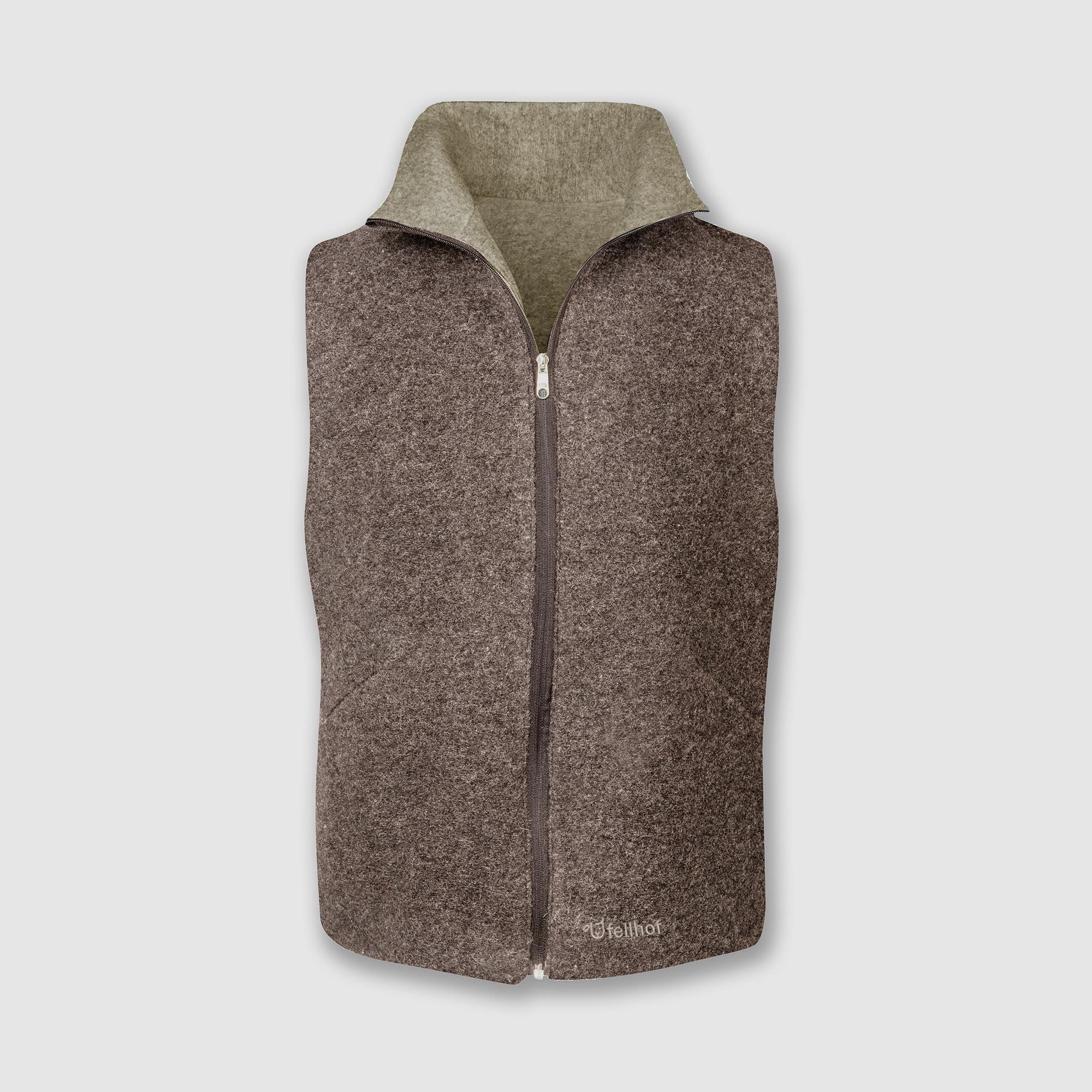 Fellhof wool felt vest reversible