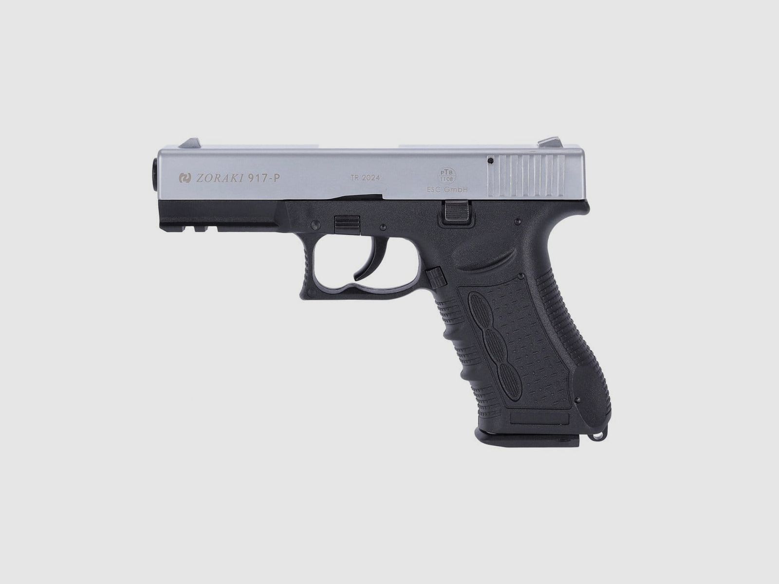 Zoraki 917 blank firing pistol 9 mm P.A.K. matte chrome