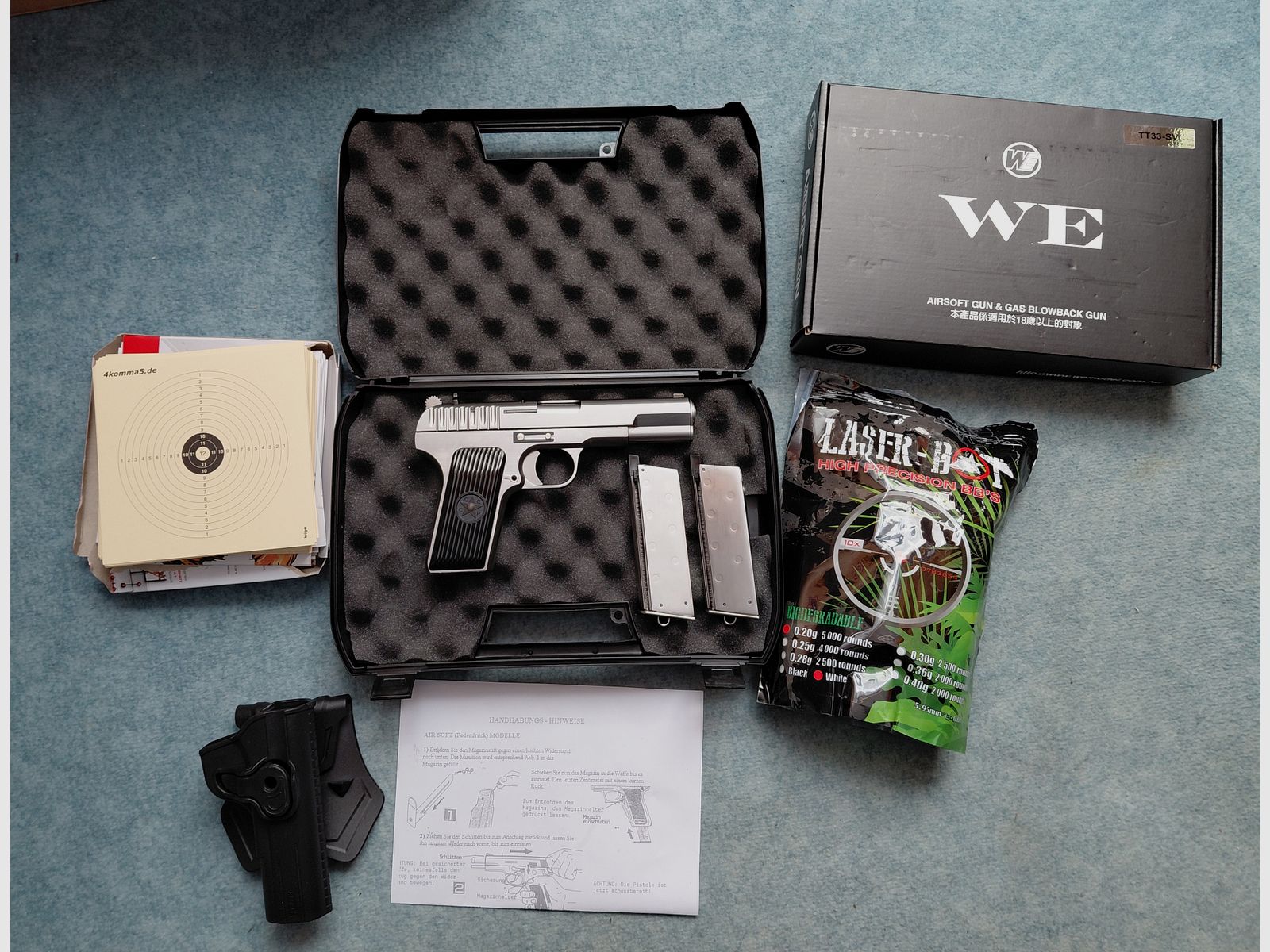 Softair-SET TT-33 Vollmetall 6mm BB (Sowjetunion, UdSSR, Sowjet, Tokarev, CCCP)