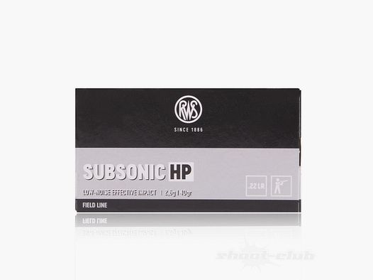 RWS Subsonic HP 40grs 50St .22lr