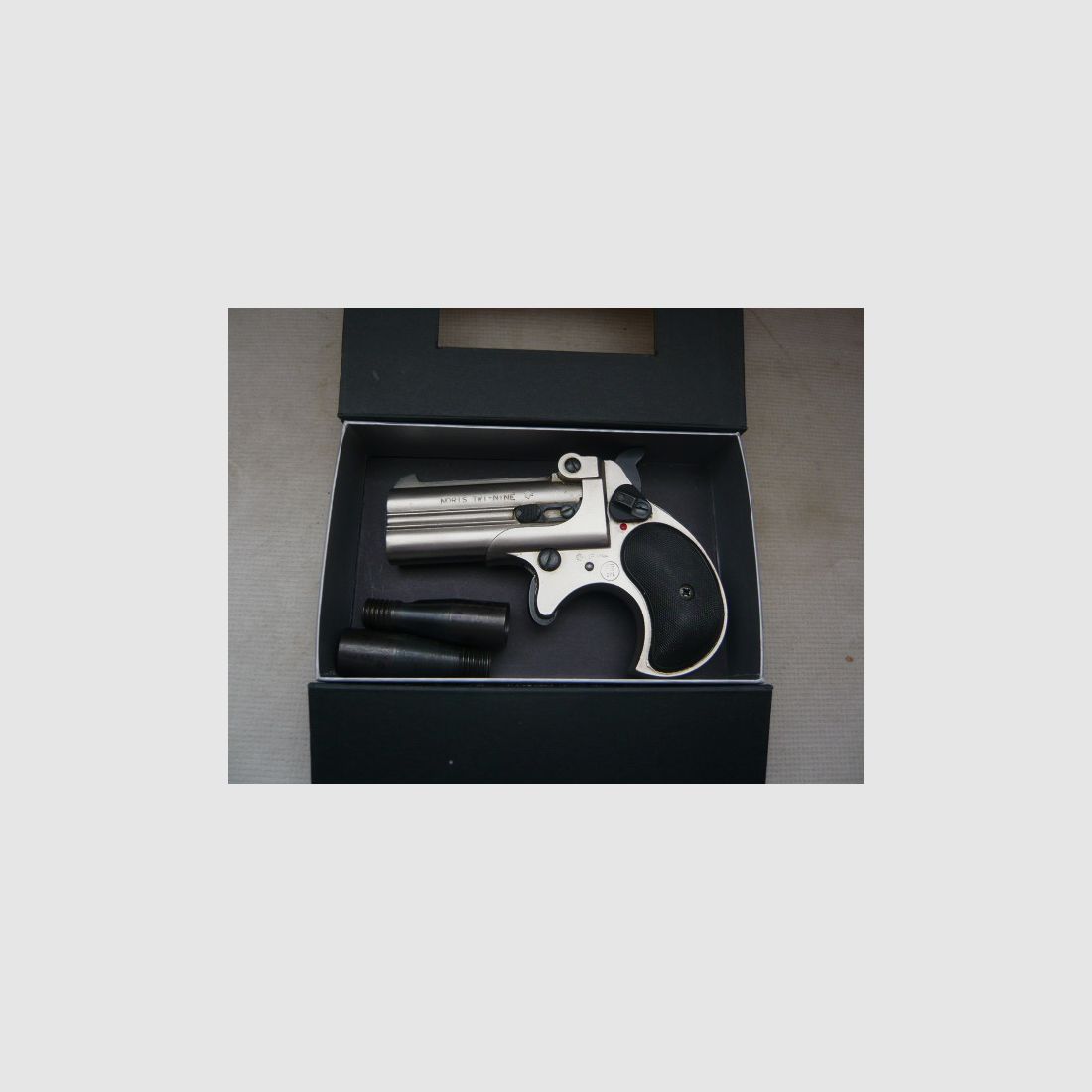 Derringer NORIS Twinny verchroomd met geschroefd loop PTB276