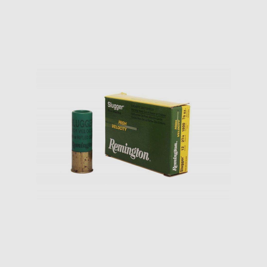 REMINGTON cartucho de bala cal. 12/70 – 24,8 g Slugger High Velocity (para cañones lisos) (1 paquete de 5 unidades), imagen 1 de 3