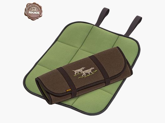 AKAH Faltbares Sitzkissen mit Jagdhund-Stickerei