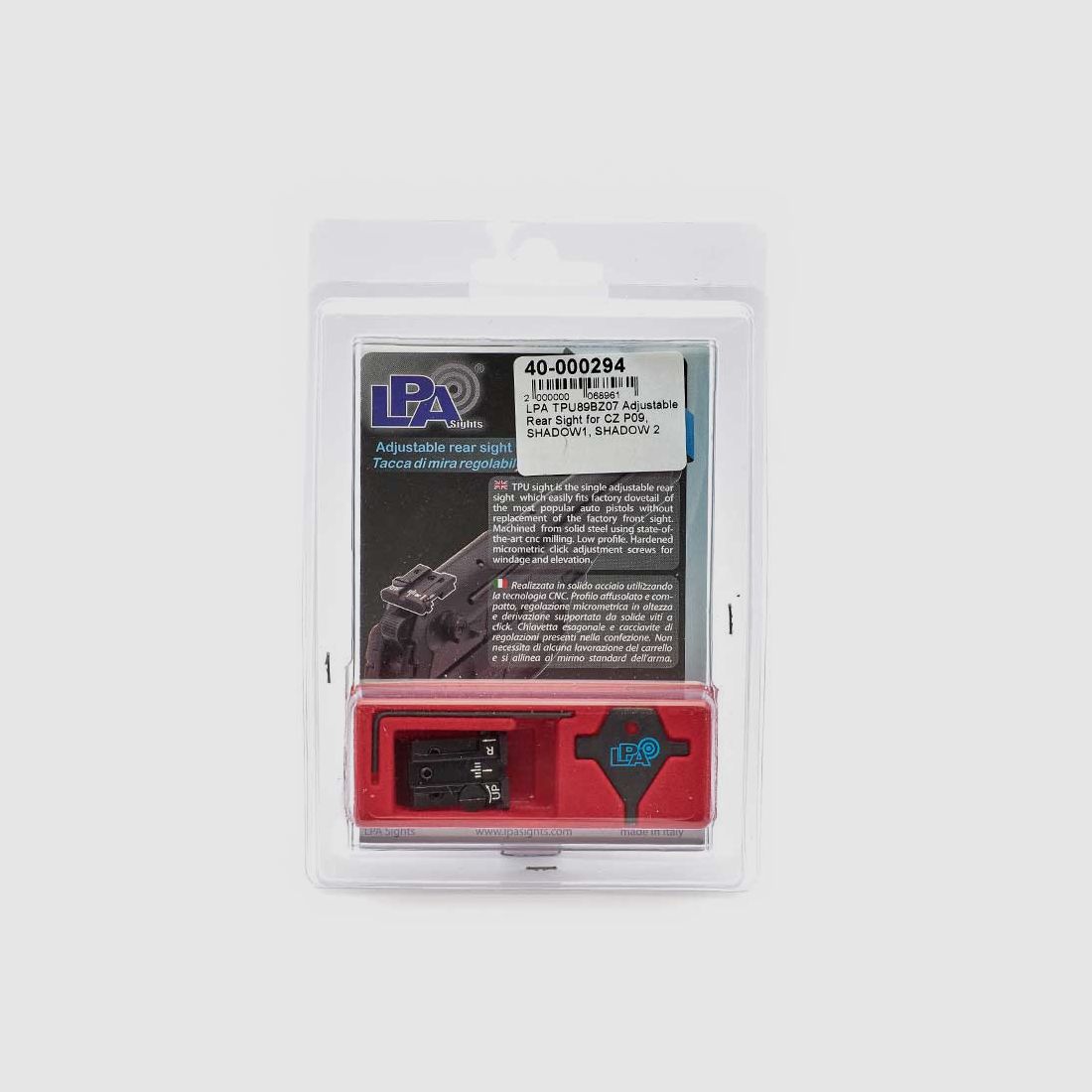 LPA TPU89BZ07 mirino posteriore regolabile per CZ P09, immagine 2 di 3