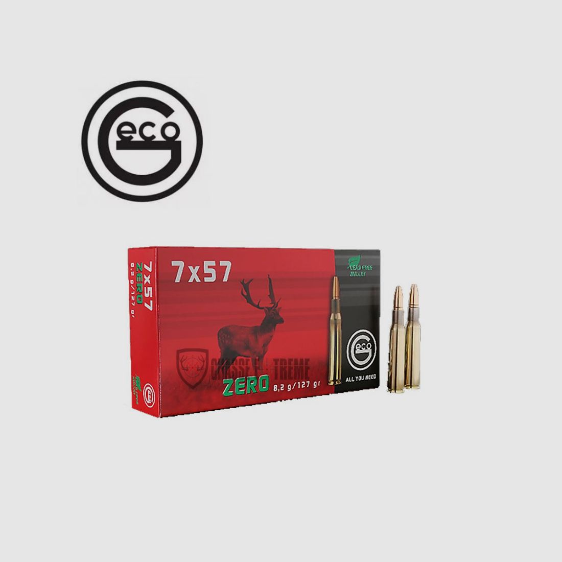 20 Patronen GECO Kal. 7x57 127gr ZERO