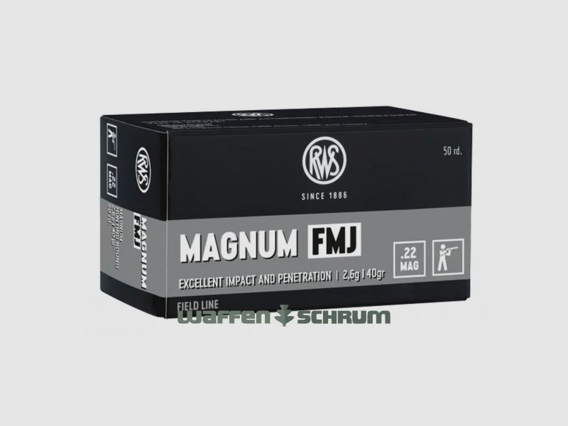 RWS Magnum FMJ 2,6g - 40gr .22WinMag