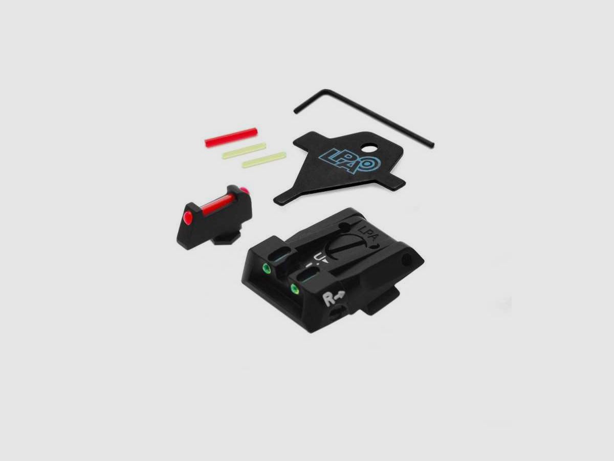 LPA SPF16GL verstellbares Visier-Set für GLOCK mit Fiber Optik, Bild 1 von 3