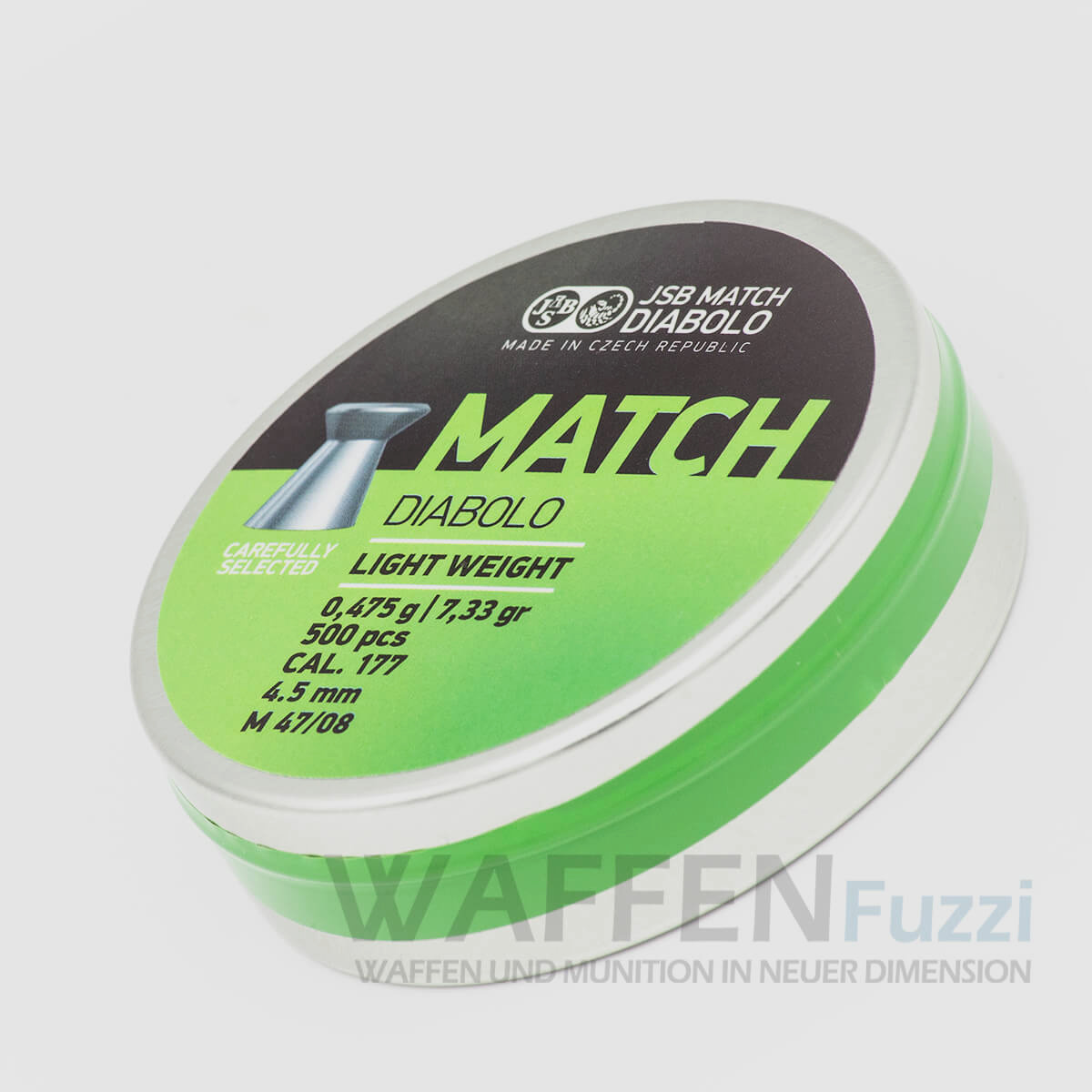 JSB Match Diabolo Kaliber 4,5mm Flachkopf Leicht Gewicht 0,475g