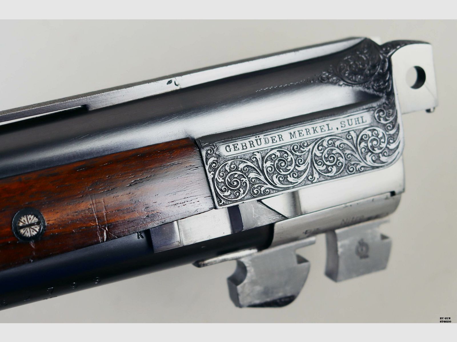 Bockdoppelflinte Merkel mod. 303E Luxus Side Lock Kal. 12 Matr. 62793, Bild 30 von 30