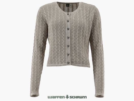 Gipfelstürmer Damenstrickjacke Rundhals Ecrue