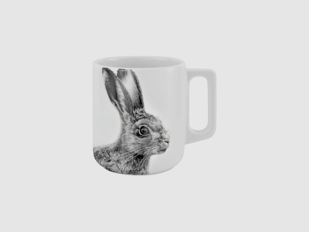 mittelpunkt. Tasse mit Henkel mit Hasenmotiv 370ml