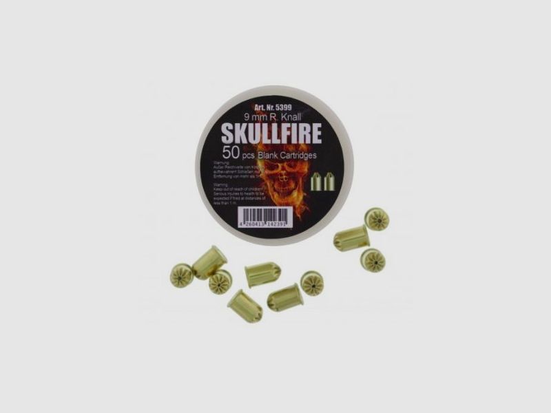 SKULLFIRE 9mm R. Messinghülse