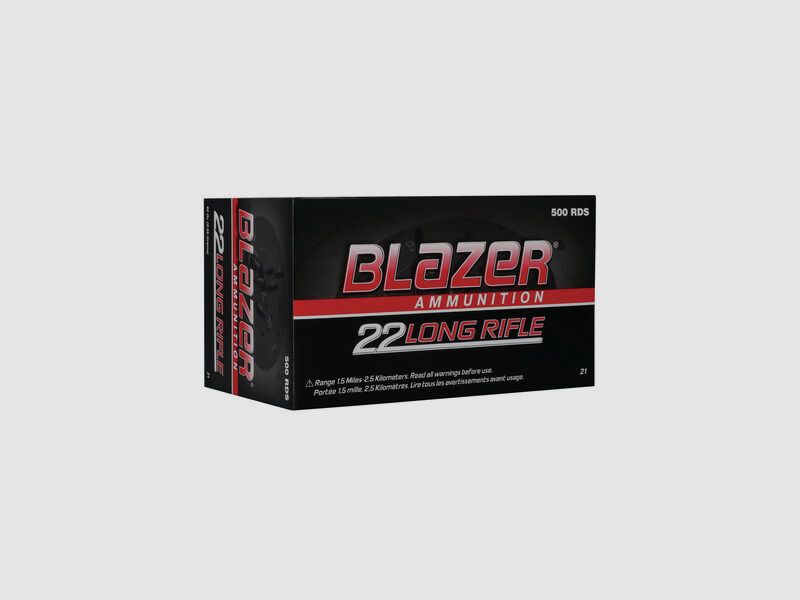 CCI Blazer 192738 .22 lfb. LRN HV 2.6g 40grs. 500 pcs.