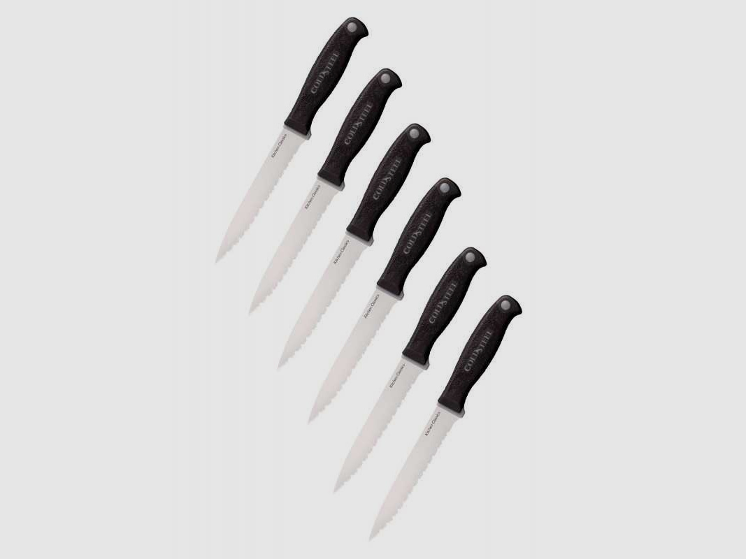 Cold Steel 6er Steakmesserset, Kitchen Classics, mit optimierten Griffen