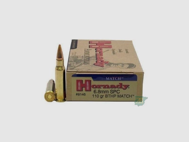 MUNICION METALICA ARMA LARGA HORNADY PUNTA BTHP MATCH