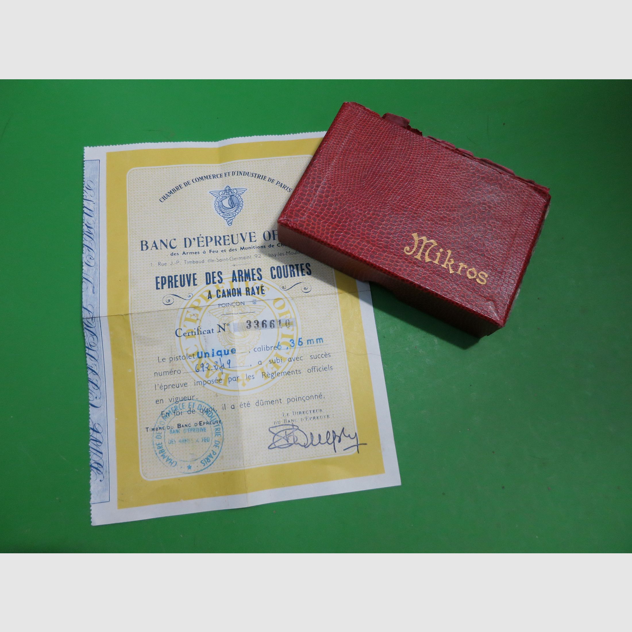 Mikros "K" (Armes Unique MAPF), Cal. 6,35 mm, Scatola + Certificato #25