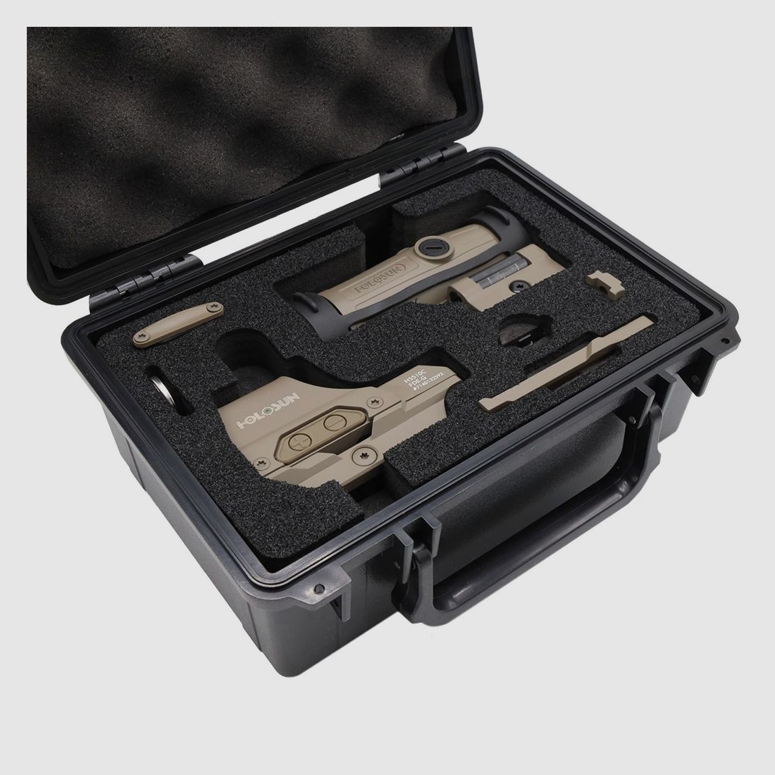 Set Holosun, viseur reflex Holosun, modèle HE510C-GR-FDE avec réticule vert : point 2MOA, cercle 65MOA & cercle 65MOA et grossisseur HM3X-FDE, image 12 sur 12