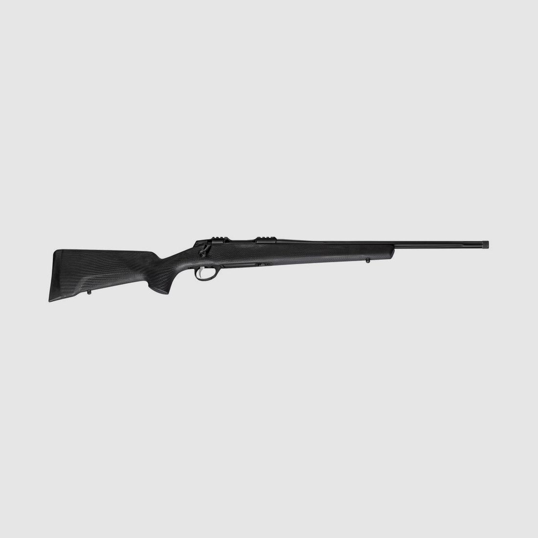 SAKO 90 PEAK BLACK 6,5 Creedmoor, Lauflänge 20" kanneliert schwarz Cerakote, Drall 10", 5-fach verstellbarer Direktabzug, 5 Schuss, Carbonschaft schwarz, ohne Visierung, MG M15x1, Bild 1 von 5