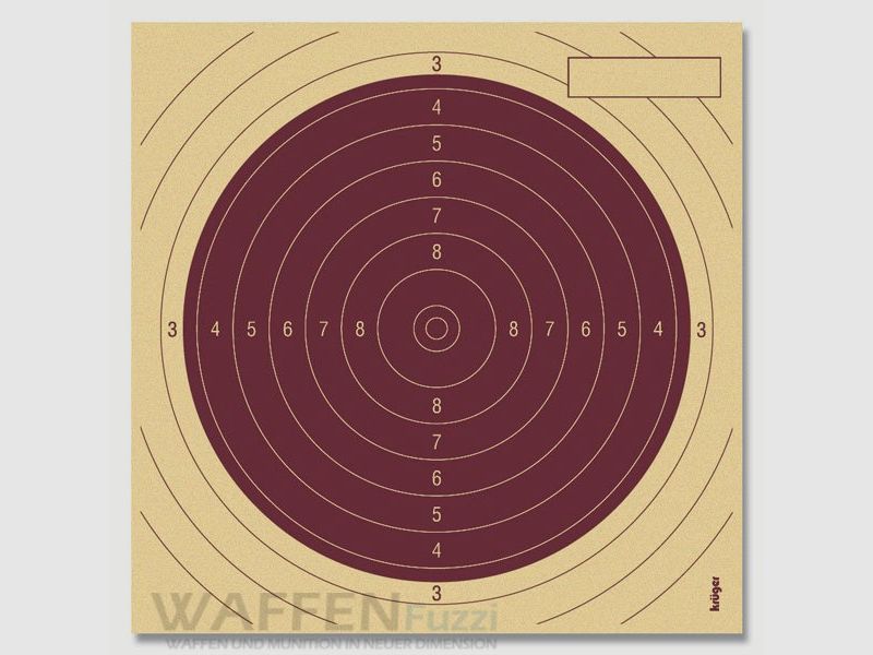 Target red numbered 50 meters small caliber target