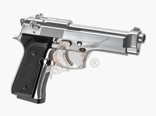 Softairpistole M9 Federdruck in Silber - max. 0,5 Joule