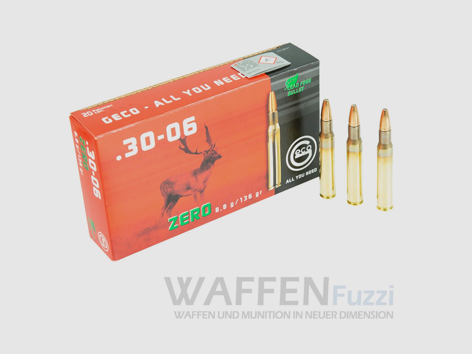 Geco Zero caliber .30-06 hunting ammunition 136gr
