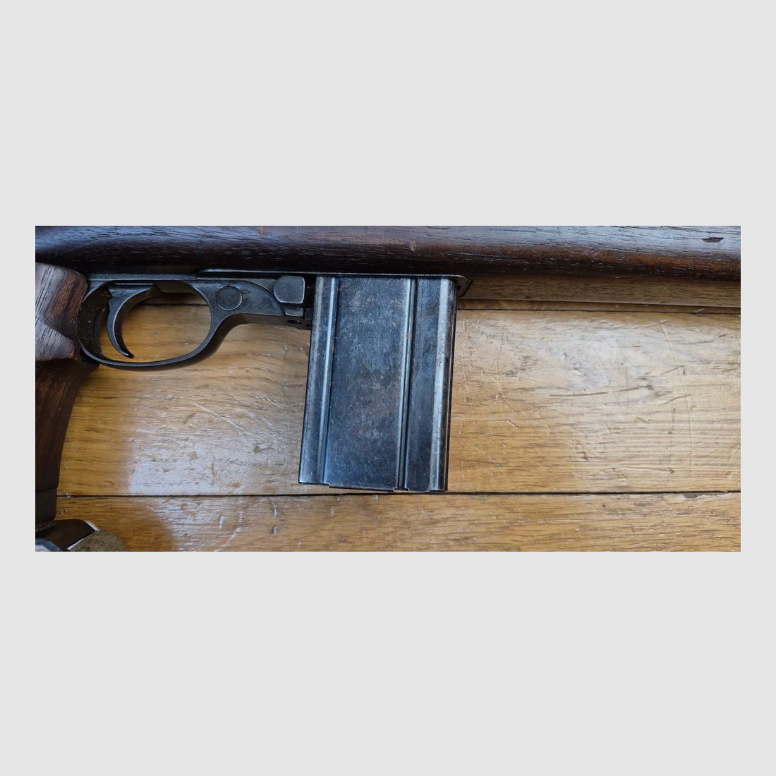 Tombée du Himmel! Rarissime USM1 A1 Fallschirmjägerbüchse der ersten Serien – Inland-Waffen von Mai 1943 – 1. Serie von 70.948 Waffen – 100% Inland und 100% original – Kal. .30 M1 – Rarität in ausgezeichnetem mechanischen und ästhetischen Zustand – Kat B 2e)! – TBE++, Bild 8 von 55