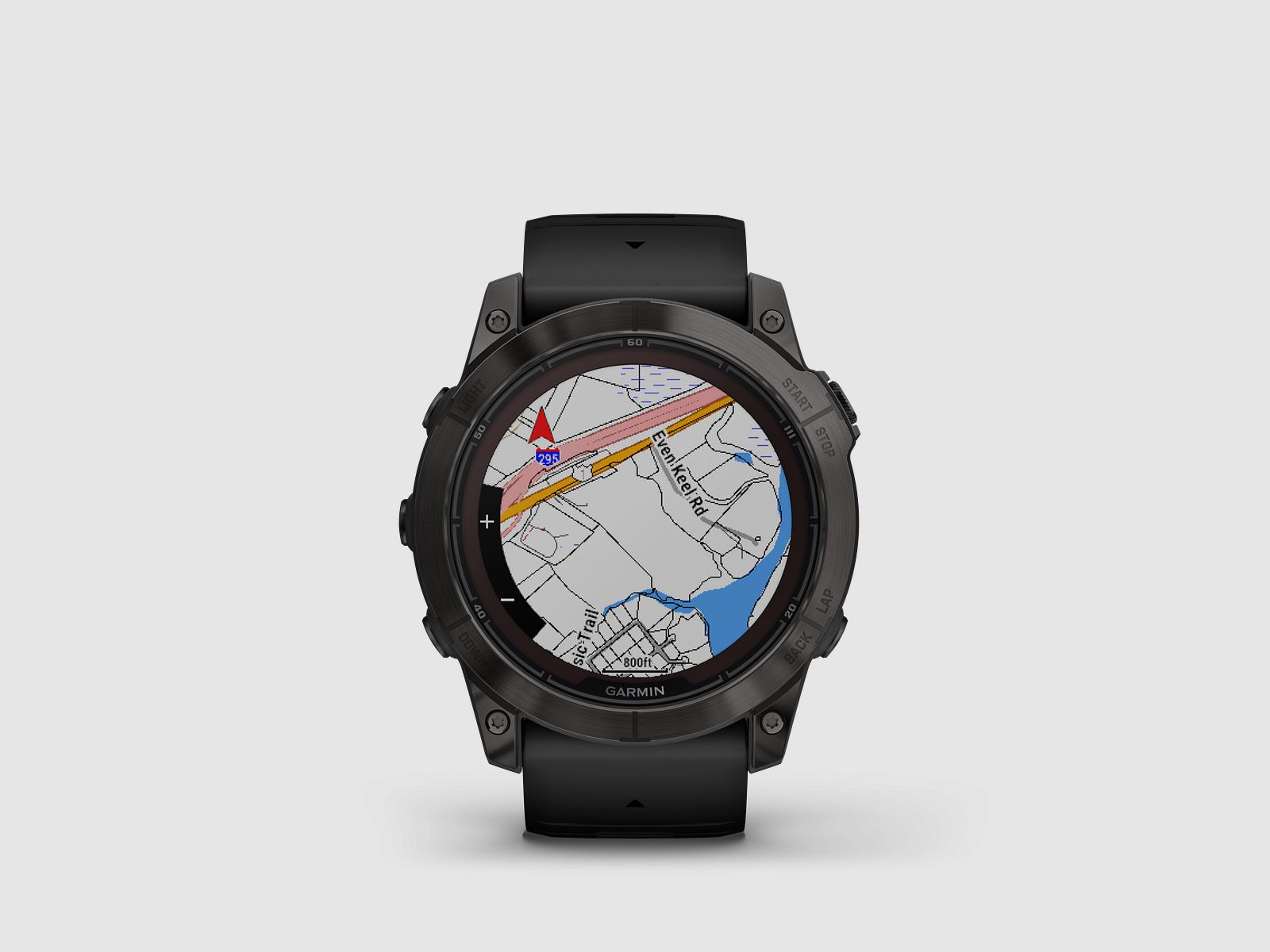 Garmin fēnix® 7X Pro – Sapphire Solar Edition, Schwarz/Carbongrau Titan mit QuickFit®-Silikon-Armband 26 mm