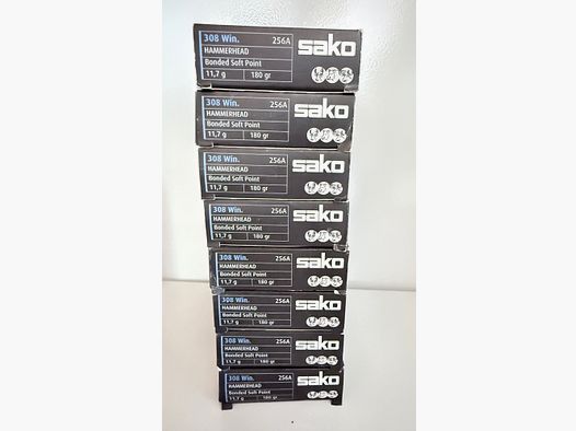 Sako Hammerhead .308 Win 180gr (11,7g) – 160 Schuss / 8 Packungen