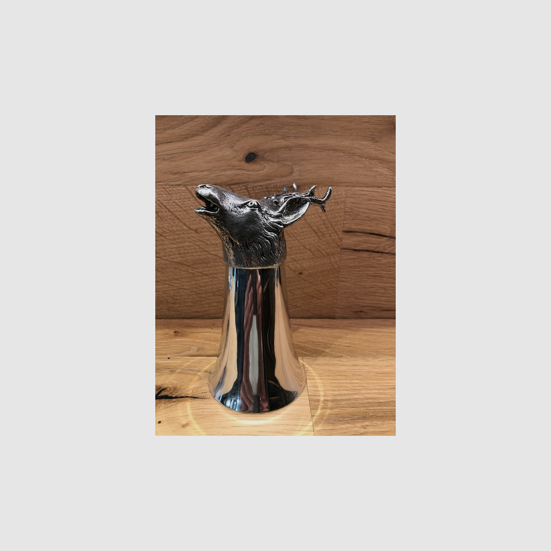 Jäger Becher aus Zinn – Hirsch – 13cm, Bild 3 von 3