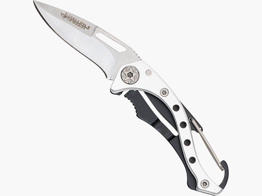 Messer mit Karabiner silber