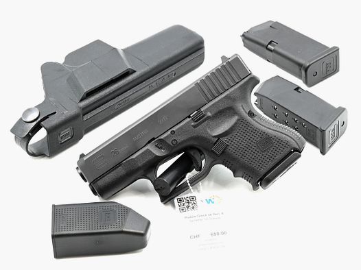 Pistole Glock 26 Gen4, Occ., 9×19, 10 Schuss