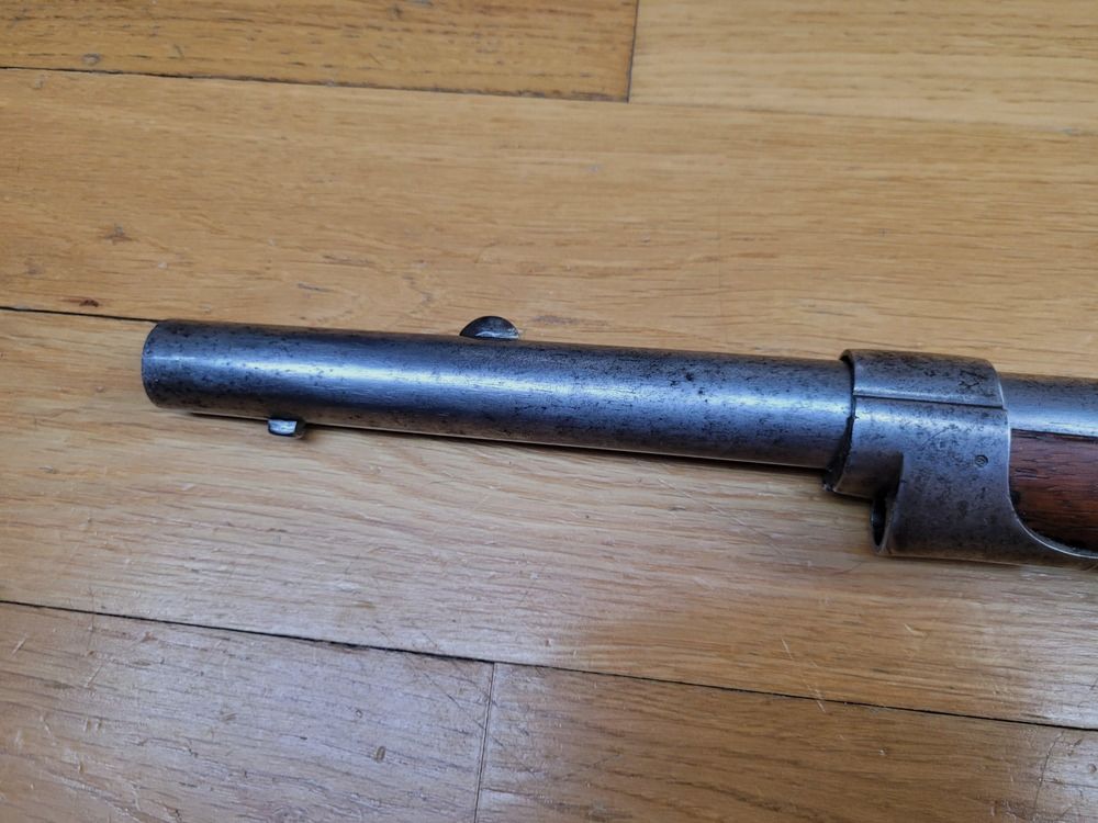 Sehr seltener bayerischer Kavallerie-Mosqueton Modell 1843 modifiziert 1851/60 – 1. Perkussionssystem der bayerischen Armee – Neu gebaut – Kriege von 1866 und 1870 – Arsenal Amberg 1851 – Seltene Waffe in TBE, Bild 29 von 30