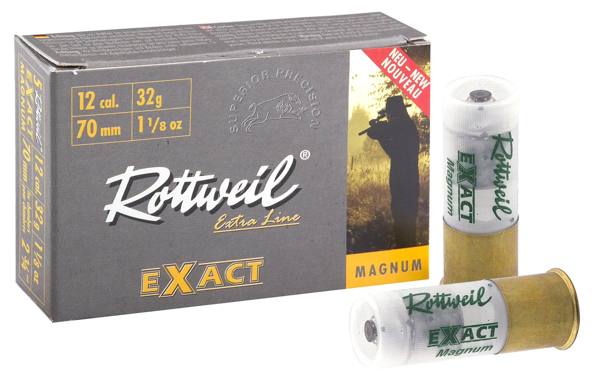 Hunting Cartridge Rottweil Exact Magnum 12/70, image 2 of 10